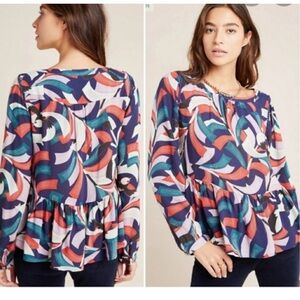 NWOT Anthro viscose long sleeve blouse